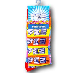 3/$20 Pez Retro Candy Funny Novelty Crew Socks - NWT